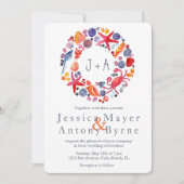 スイートウォーター色航海のリースビーチ結婚式 招待状 (正面)