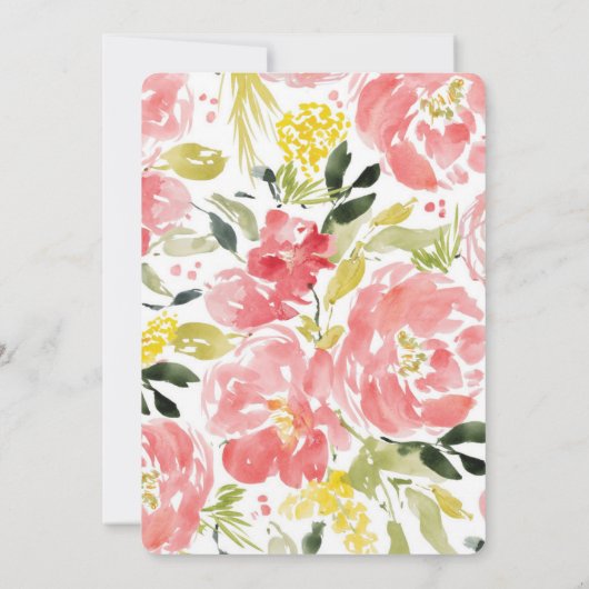 スイートウォーター開花ブライダルシャワー招待 招待状 (裏面)