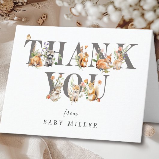 スイートウッドランドアニマルズサンキューカード サンキューカード