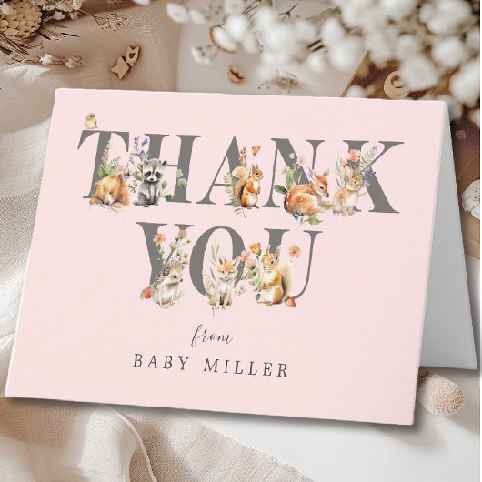 スイートウッドランドアニマルズサンキューカード サンキューカード