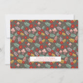 スイートウッドランドアニマルズファースト誕生日招待状 招待状 (裏面)