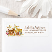 スイートウッドランドアニマルズベビーシャワー住所 シール (インサイチュ)