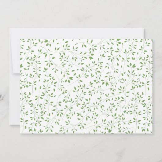 スイートウッドランドアニマルズベビーシャワー招待状 招待状 (裏面)