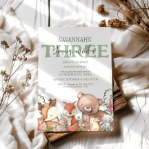 スイートウッドランドアニマル子供の誕生日パーティー