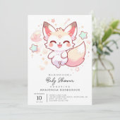 スイートウッドランドキツネベビーシャワー 招待状 (スタンド正面)