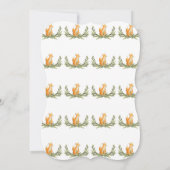 スイートウッドランドキツネベビー-Qベビーシャワー 招待状 (裏面)