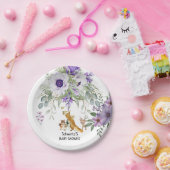 スイートウッドランドグリーンリーベビーシャワー誕生日 ペーパープレート (パーティー)