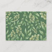 スイートウッドランドフォレストベビー動物おむつラッフル エンクロージャーカード (裏面)