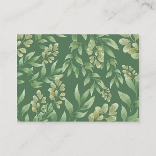 スイートウッドランドフォレストベビー動物おむつラッフル エンクロージャーカード (裏面)