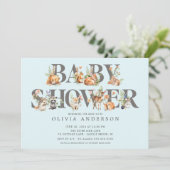 スイートウッドランドフレンズベビーシャワー招待状 招待状 (スタンド正面)