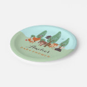 スイートウッドランドフレンズベビーシャワー紙プレート ペーパープレート (アングル)