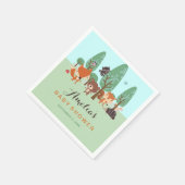 スイートウッドランドフレンズ赤ちゃんシャワーナプキン スタンダードカクテルナプキン (角)