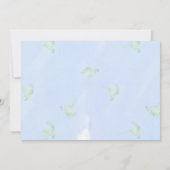 スイートウッドランドベアーブルーボーイベビーシャワー 招待状 (裏面)