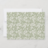 スイートウッドランド動物のベビーシャワー 招待状 (裏面)