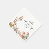 スイートウッドランド動物の赤ちゃんシャワー スタンダードカクテルナプキン (角)