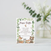 スイートウッドランド動物ベビーおむつラッフル エンクロージャーカード (スタンド正面)