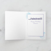 スイートウーマンファブラス90誕生日ブルーフラワー カード (内部)