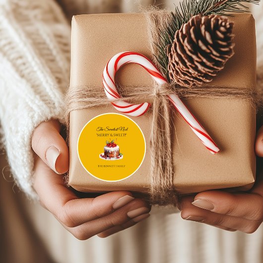 スイートエスト ノエル クリスマスケーキラベル ラウンドシール