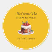 スイートエスト ノエル クリスマスケーキラベル ラウンドシール (正面)