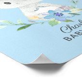 スイートエレファントウェルカムベビーシャワーポスター ポスター (角)