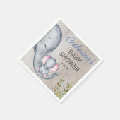 スイートエレファントフローラ素朴ガールベビーシャワー スタンダードカクテルナプキン (角)