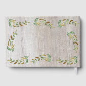 スイートエレファントフローラ素朴ベビーシャワー ゲストブック (裏面)