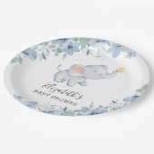 スイートエレファントベビーシャワーパーティー紙プレート ペーパープレート (アングル)