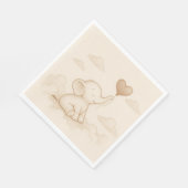 スイートエレファントベビーシャワー紙ナプキンス スタンダードランチョンナプキン (角)