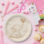 スイートエレファントベビーシャワー紙プレート ペーパープレート (パーティー)