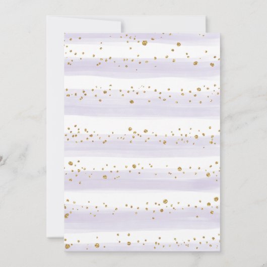 スイートエレファント赤面パープルムーンスターズベビーシャワー サンキューカード (裏面)