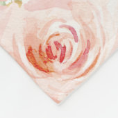 スイートエレファント赤面ピンクフローラジャングルベビーガール フリースブランケット (角)