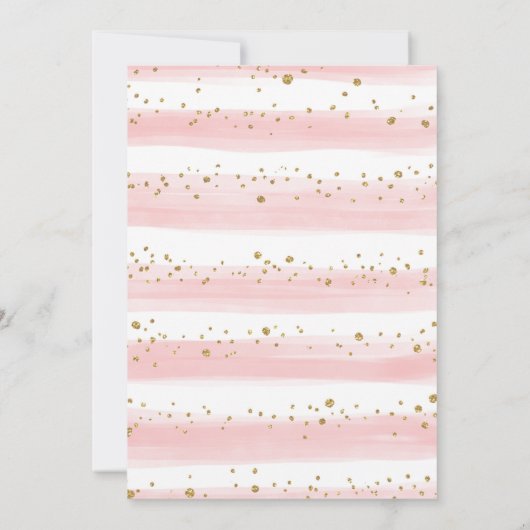 スイートエレファント赤面ピンクムーンスターベビーシャワー サンキューカード (裏面)