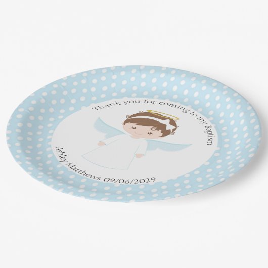 スイートエンジェル洗礼ファーストコミュニオンパーティー ペーパープレート (アングル)