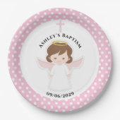 スイートエンジェル洗礼ファーストコミュニオンパーティー ペーパープレート (正面)