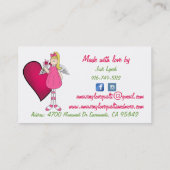 スイートエンジェル&ハートカスタムビジネスカード 名刺 (裏面)