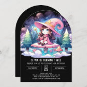 スイートエンチャントレスウィザード誕生日 招待状 (正面/裏面)