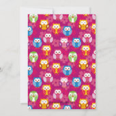 スイートオウルズベビーシャワー招待状ライム 招待状 (裏面)