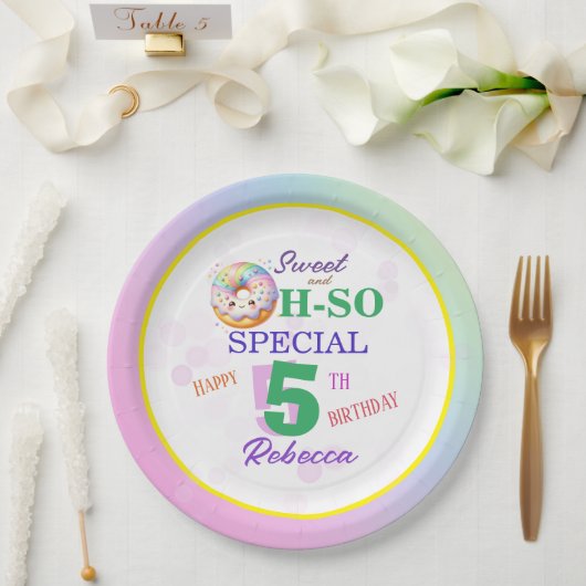 スイートオッソ特別誕生日ドーナツ ペーパープレート (ウェディング)