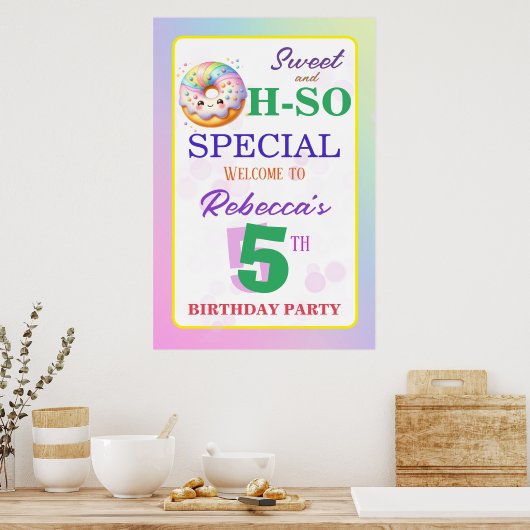 スイートオッソ特別誕生日ドーナツ ポスター (キッチン)