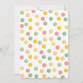 スイートオッターバースデー カラフルな風船 招待状 (裏面)