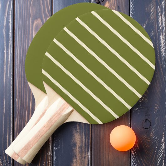 スイートオリーブストライプのと無地の 卓球ラケット