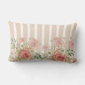 スイートオレンジと赤面ガーデンバラ水彩 ランバークッション (裏面)