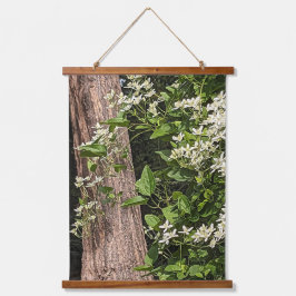 スイートオータムクレマチス 花 吊り下げ型タペストリー