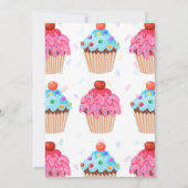 スイートカップケーキジェンダーリビールパーティの招待状 招待状 (裏面)