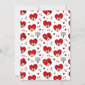 スイートカップケーキバレンタインデー招待状編集可能 招待状 (裏面)