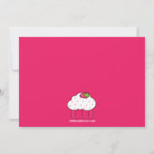 スイートカップケーキフォト誕生日招待状 招待状 (裏面)