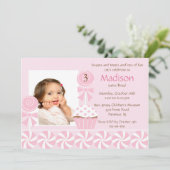 スイートカップケーキフォト誕生日招待状 招待状 (スタンド正面)