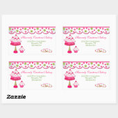 スイートカップケーキベーカリーシール 長方形シール (シート)