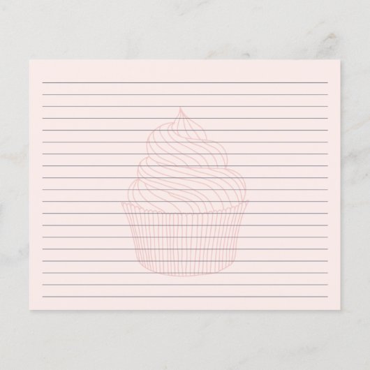 スイートカップケーキベーキングファミリーレシピカード (裏面)