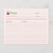 スイートカップケーキベーキングファミリーレシピカード (正面)